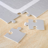 Eenvoudig lichtgrijs monogram legpuzzel (Zijkant)