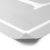 Eenvoudig lichtgrijs monogram poster (Hoek)