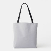 Eenvoudig lichtgrijs monogram tote bag (Achterkant)
