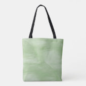 Eenvoudig lichtgroen subtiel marmer modern Monogra Tote Bag (Achterkant)