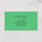 Eenvoudig lichtgroen Visitekaartje (Achterkant)