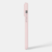 Eenvoudig lichtroze en wit monogram iPhone hoesje (Linkerkant)