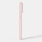 Eenvoudig lichtroze en wit monogram iPhone hoesje (Rechterkant)