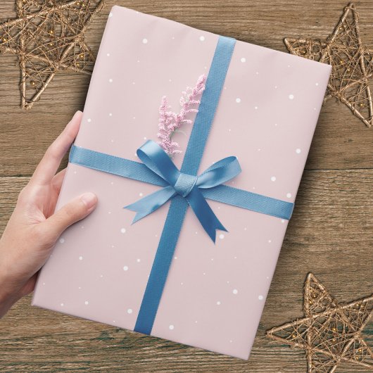 Eenvoudig lichtroze inktpatroon ompakken papier