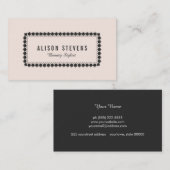 Eenvoudig lichtroze kreupelvormig schoonheidssalon visitekaartje (Voorkant / Achterkant)