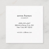 Eenvoudig lichtroze, moderne, minimale vierkante visitekaartje (Achterkant)