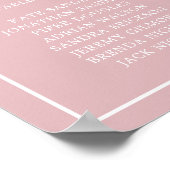 Eenvoudig lichtroze monogram Elegante bruiloft Poster (Hoek)