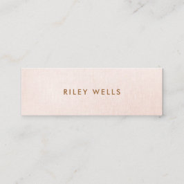 Eenvoudig, lichtroze, stijlvolle, minimalistische mini visitekaartje