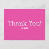 Eenvoudig Lichtroze Voeg uw tekst toe Dank u Briefkaart (Voorkant)