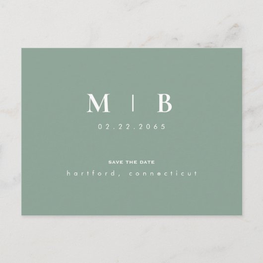 Eenvoudig lichtsignaal bruiloft opslaan Datum Briefkaart (Voorkant)