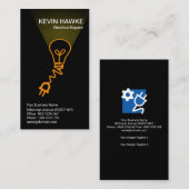 Eenvoudig lichtstraal voor lamp visitekaartje (Voorkant / Achterkant)