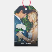 Eenvoudig liefdeshartsweduwschap Foto Gift Labels Cadeaulabel (Voorkant)