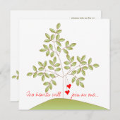 Eenvoudig liefdesoverzicht - Engagement Party Kaart (Voorkant / Achterkant)