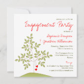 Eenvoudig liefdesoverzicht - Engagement Party Kaart (Achterkant)