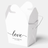 Eenvoudig liefdesscript bruiloft aangepast chic bedankdoosjes (Geopend)