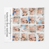 Eenvoudig liefdevol geheugen 16 Fotocollage Memori Fleece Deken (Voorkant (Horizontaal))