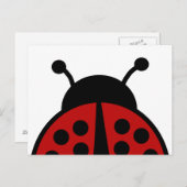 Eenvoudig lieveheersbeestje ontwerp briefkaart (Voorkant / Achterkant)