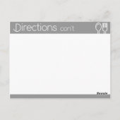 Eenvoudig Lijnloos Grijs Recept Briefkaart (Achterkant)