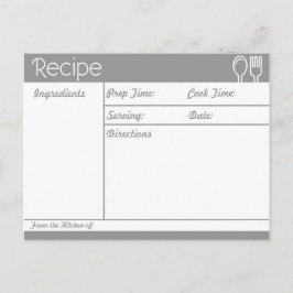 Eenvoudig Lijnloos Grijs Recept Briefkaart