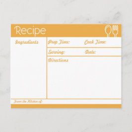 Eenvoudig, lijnloos Oranje recept Briefkaart