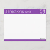 Eenvoudig, lijnloos Paarse recept Briefkaart (Achterkant)