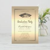 Eenvoudig Lijst, Afstudeerdop Goud Afstuderen Kaart (Staand voorkant)