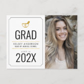 Eenvoudig lijst apotheek afstuderen aankondiging briefkaart (Voorkant)