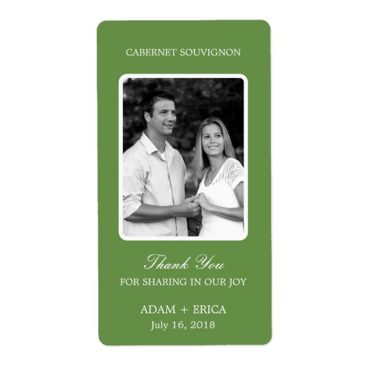 Eenvoudig Lijst bruiloft wijnlabels Etiket (Voorkant)