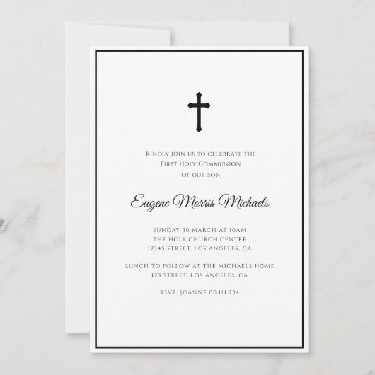 eenvoudig lijst eerste uitnodiging van de gemeensc (Voorkant)