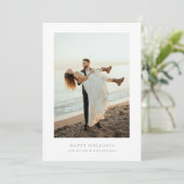 Eenvoudig lijst Fotocollage Vrolijk kerstfeest Feestdagenkaart (Staand voorkant)