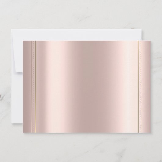 Eenvoudig Lijst Graduation Cap Roos Goud Afstudere Kaart (Achterkant)