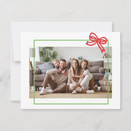 Eenvoudig Lijst kerstvakantie Kaart (Voorkant)