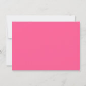 Eenvoudig Lijst Lang Script Bewerkbaar Hot Pink Cu Notitiekaartje (Achterkant)