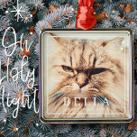 Eenvoudig Lijst Modern Chic Family Pet Photo Holid Metalen Ornament<br><div class="desc">Het ontwerp is samengesteld uit moderne chic typografie met sans serif en serif doopvont. Voeg een aangepaste huisfoto en een aangepast jaar toe.</div>