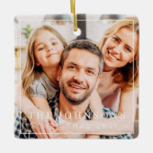 Eenvoudig Lijst Moderne grafische familie foto-toe Keramisch Ornament (Voorkant)