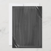 Eenvoudig Lijst Silver Graduation Cap, Grijs Afstu Kaart (Achterkant)