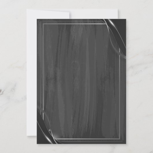 Eenvoudig Lijst Silver Graduation Cap, Grijs Afstu Kaart (Achterkant)