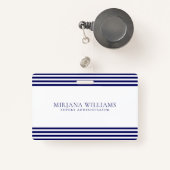 Eenvoudig Lijst van marineblauw Badge (Voorkant met intrekbare)