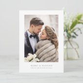 eenvoudig lijst vrolijk EN getrouwd kerst Feestdagenkaart (Staand voorkant)