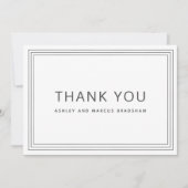 Eenvoudig Lijst White Weddenschap Bedankt Kaart (Voorkant)