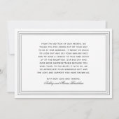 Eenvoudig Lijst White Weddenschap Bedankt Kaart (Achterkant)