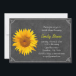 Eenvoudig Lijst Zonnebloemkarton Vrijgezellenfeest Kaart<br><div class="desc">Eenvoudige Lijst zonnebloempitten in de Bridal Shower Invitations.</div>