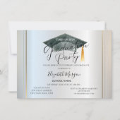 Eenvoudig Lijsten afstudeerdop Zilver Afstuderen Kaart (Voorkant)