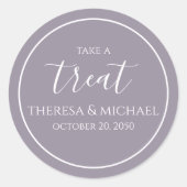 Eenvoudig Lila label lavender Calligraphy Party (Voorkant)