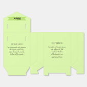 Eenvoudig Lime Green Vraag God Bijbelvers Christel Bedankdoosjes (Ongevouwen)