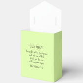 Eenvoudig Lime Green Vraag God Bijbelvers Christel Bedankdoosjes (Open)