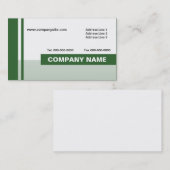 Eenvoudig lineair groen visitekaartje (Voorkant / Achterkant)