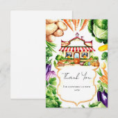 Eenvoudig Little Farmer's Market Baby shower Bedankkaart (Voorkant / Achterkant)