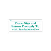 Eenvoudig "Log en keer snel terug naar" Zelfinktende Stempel (Design)