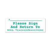 Eenvoudig "Log en keer terug naar" en naam Zelfinktende Stempel (Design)